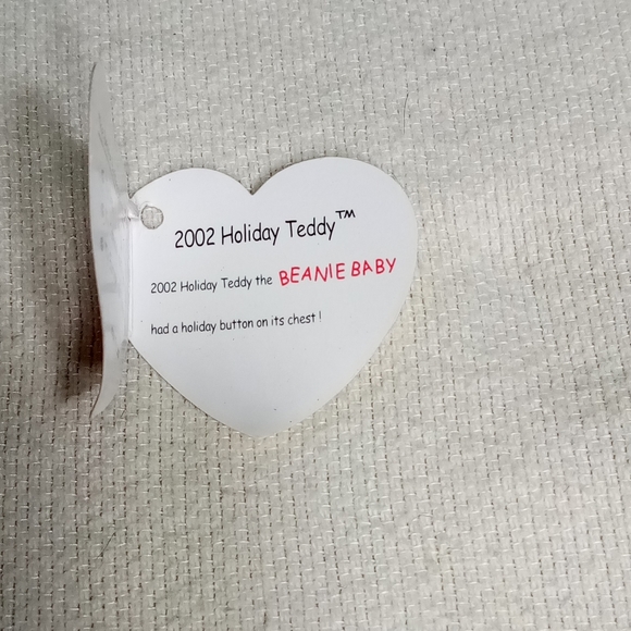 TY Beanie Buddy: 2002 Holiday Teddy the Beanie Baby - Picture 13 of 13